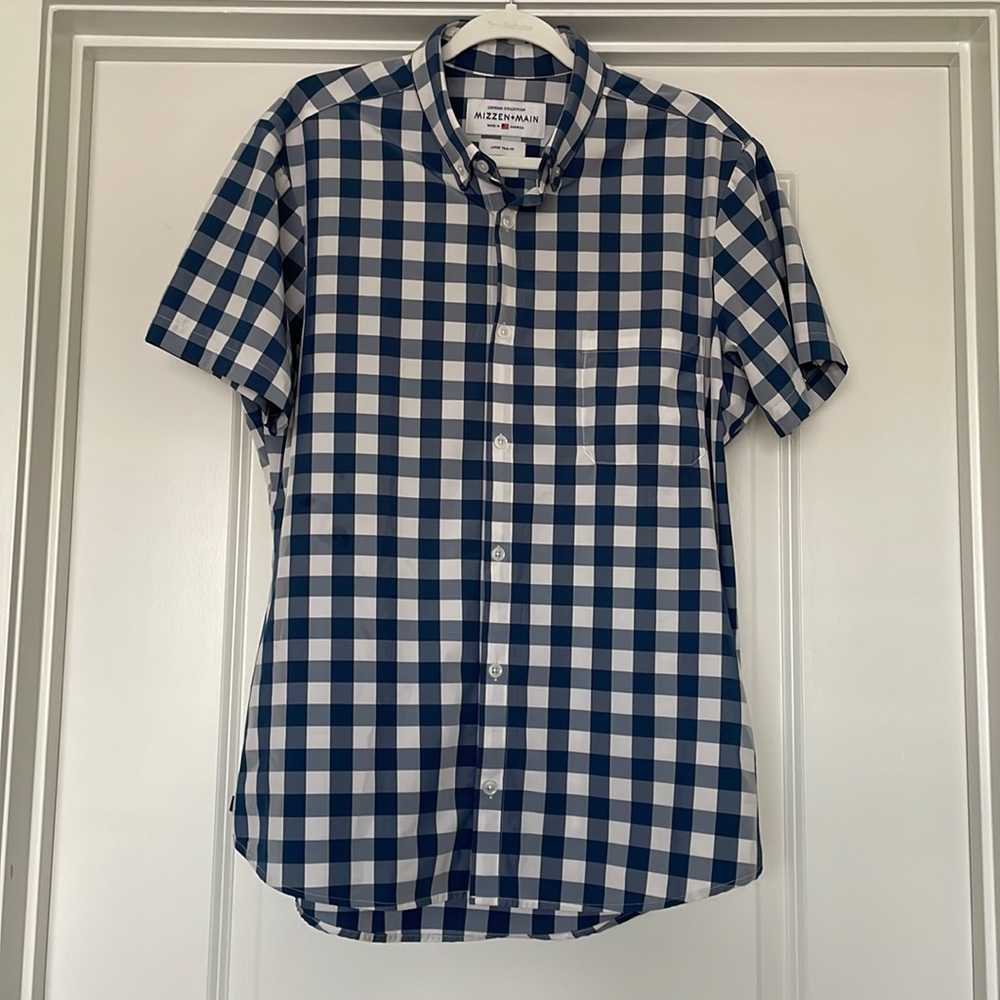 *NWOT* Mizzen+Main Leeward Trim Fit Short Sleeve Button lDown Shirt